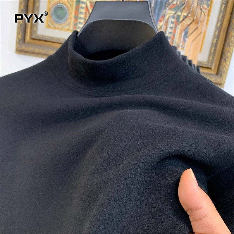 高端德绒打底衫男士秋冬季2025年新款半高领加厚保暖长袖t恤男款