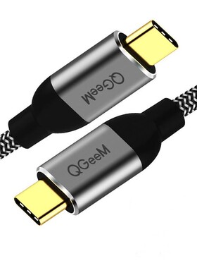 QGeeM双头typec数据线PD60W快充10Gdps高速传输4K高清投屏显示器