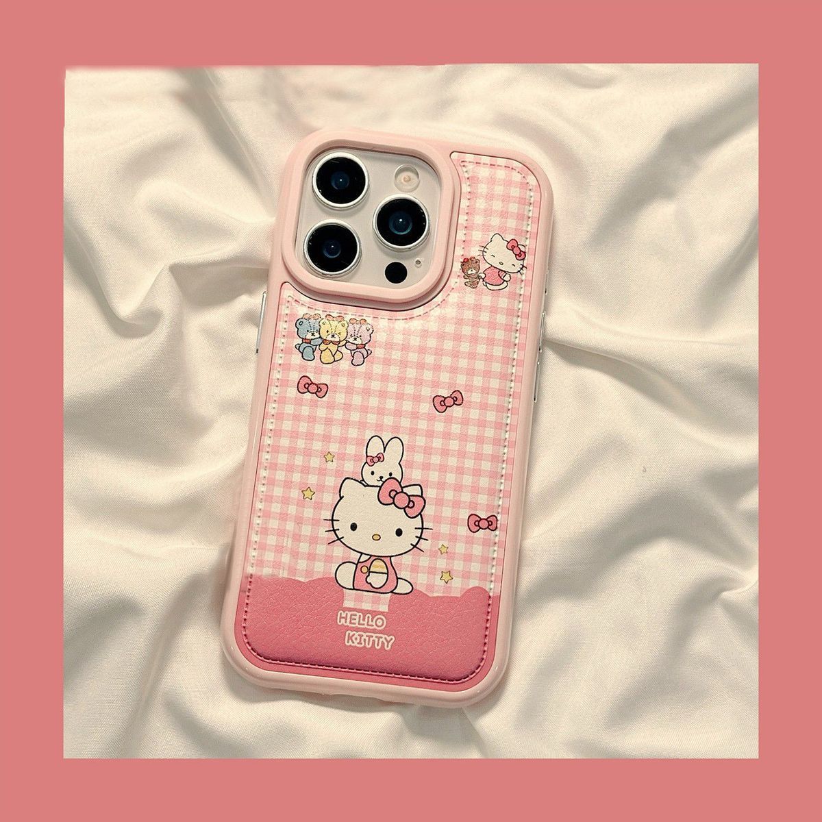 蝴蝶结KT适用苹果15PROMAX手机壳