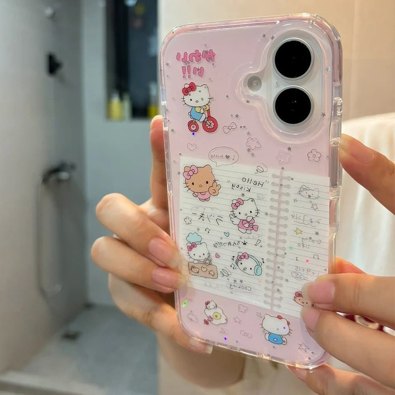 Hello Kitty卡通印花适用于苹果16promax手机壳iPhone17Pro透明Air可爱15plus少女心14保护套13/12/11/7/8PXS