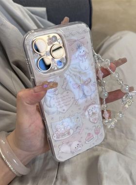 韩风小猫适用iPhone 16promax手机壳可爱iPhone15/14/13/12/11保护套荣耀华为P60pro15VIVOX200