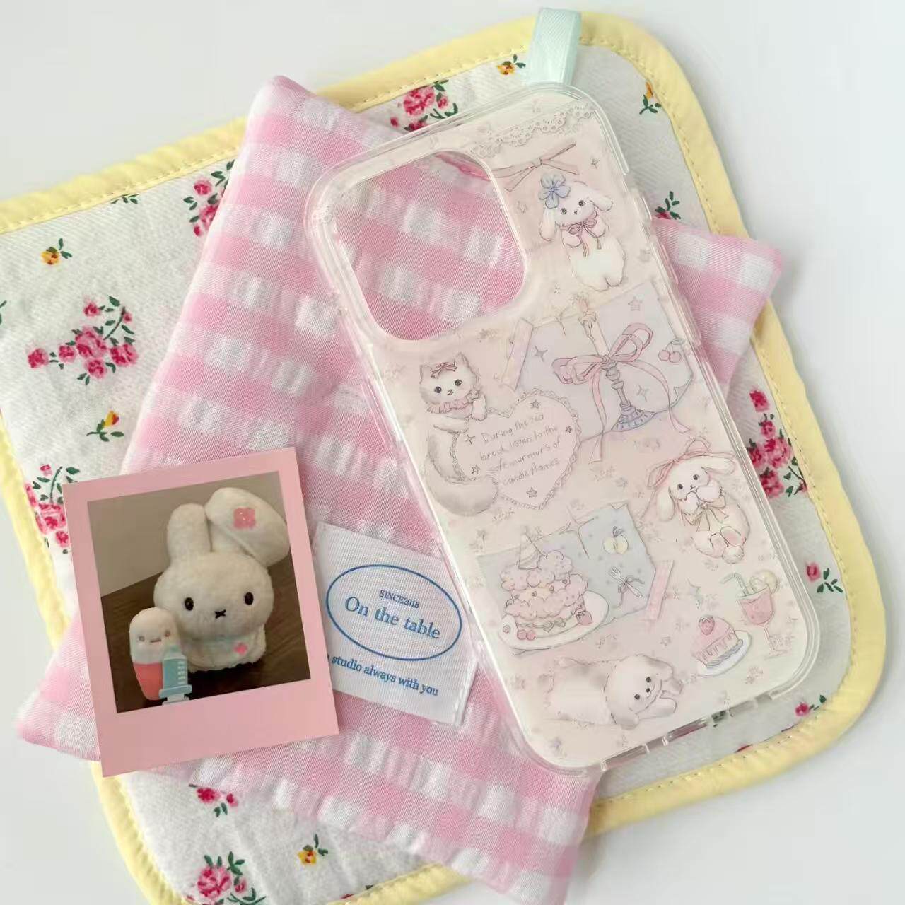 光油款可爱便利贴小兔手机壳