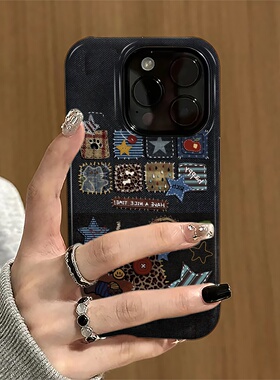 适用iPhone16pro手机壳苹果15promax新款ip17/14pro个性13女高级12牛仔豹纹11防摔保护套xsmax潮7/8plus菲林e