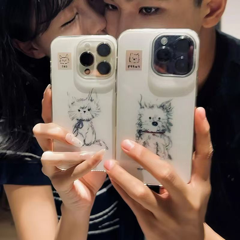 可爱小猫小狗手机壳苹果16pro