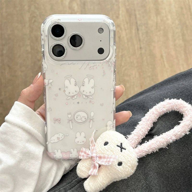 可爱天使米菲兔适用苹果17Pro手机壳iPhone16promax白底IMD工艺15plus/14/13pro/12/x/7/8防摔6plus保护壳,3C数码配件,手机保护套/壳,淘宝优惠券,粉丝福利购,淘宝优惠卷