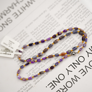 舒俱来S0975紫樱花项链