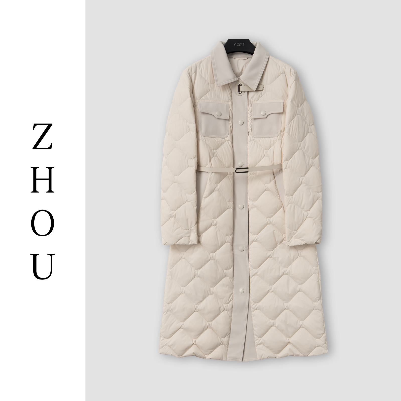 （周哥甄选）米色羽绒外套-31456