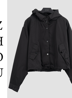 黑色通勤运动风外套-20589