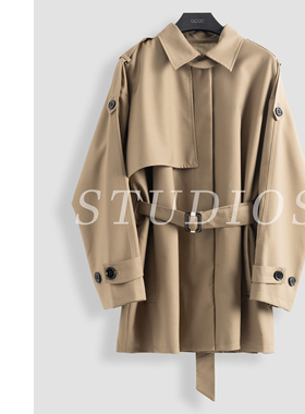 卡其色时尚气质轻熟风外套-17161