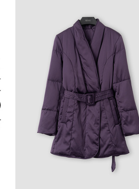 （周哥甄选）紫色羽绒服-30949