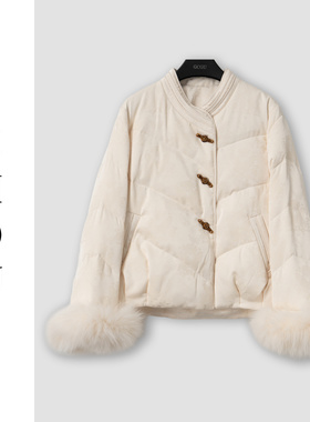 （周哥甄选）米白色羽绒服-32850