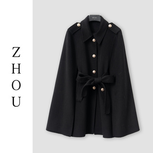 （周哥甄选）黑色毛呢外套-32651