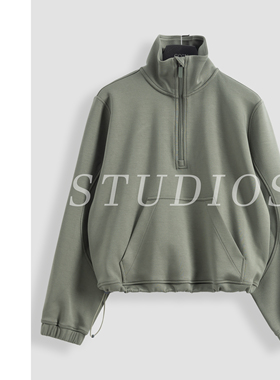 军绿色高端设计感外套-16842