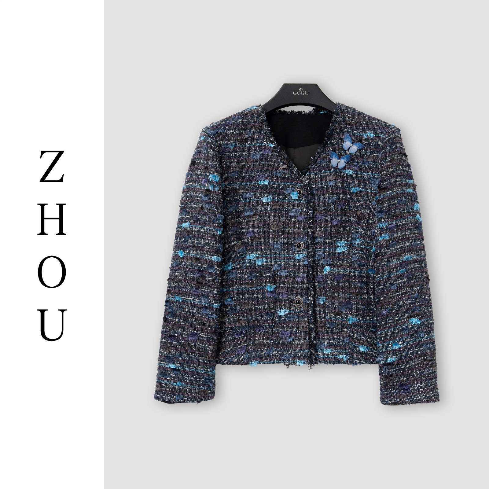 （周哥甄选）蓝紫色外套-31684