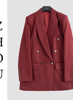 安可拉红设计感气质外套-20095