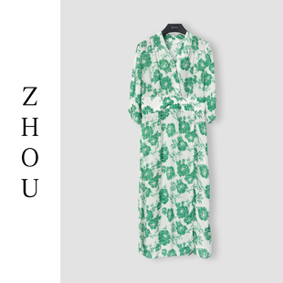 24081 绿色连衣裙 周哥甄选