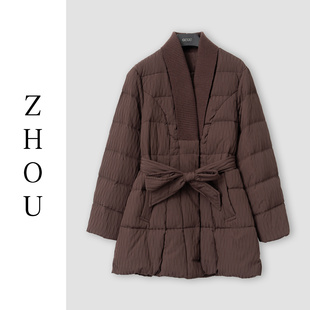 (周哥甄选)咖色羽绒外套-31814