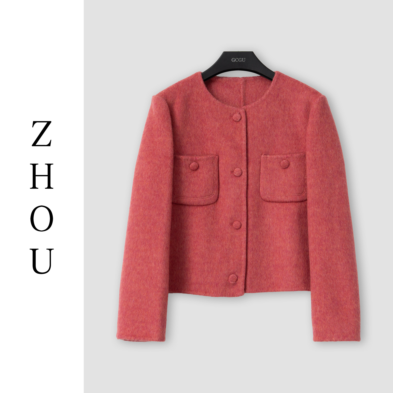 （周哥甄选）玫红色外套-31800