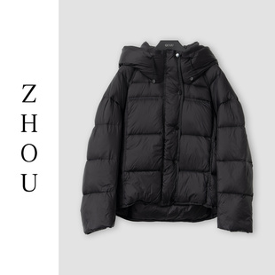 (周哥甄选)黑色羽绒外套-33175