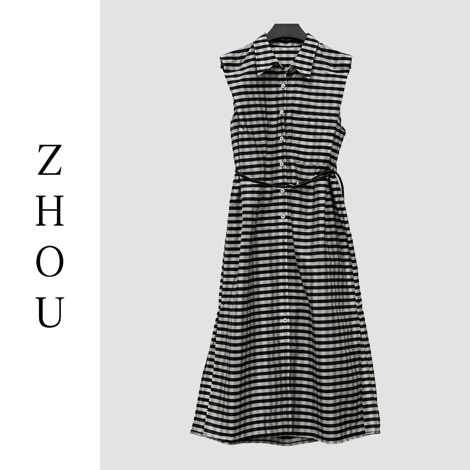 （周哥甄选）格子连衣裙-70436