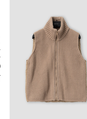 （周哥甄选）卡其色羽绒服马甲-32688