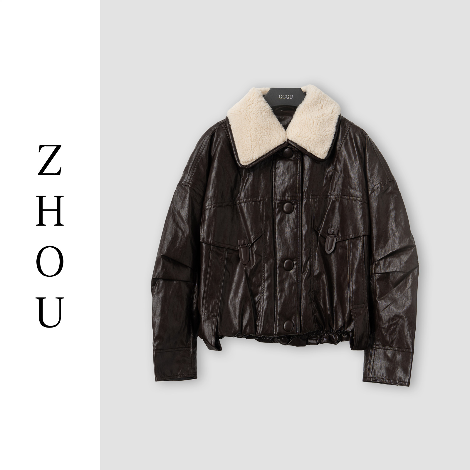 （周哥甄选）咖色羽绒外套-31524