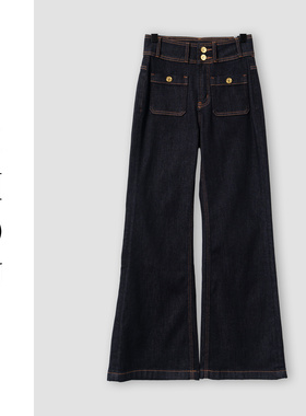 （周哥甄选）牛仔深蓝裤子-32068