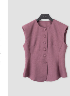 （周哥甄选）柔雾紫上衣-43285