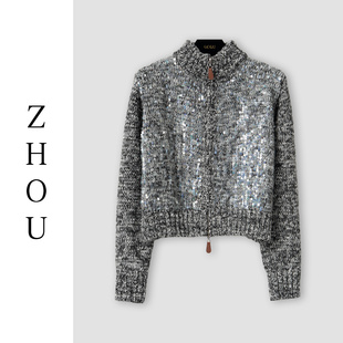 (周哥甄选)花灰色外套-02411924