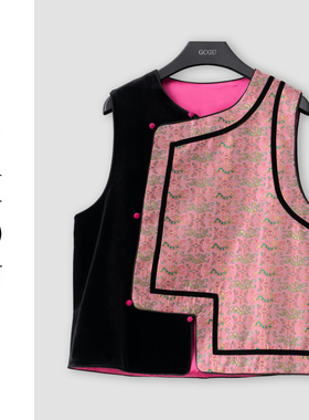 （周哥甄选）黑粉色马甲-32792