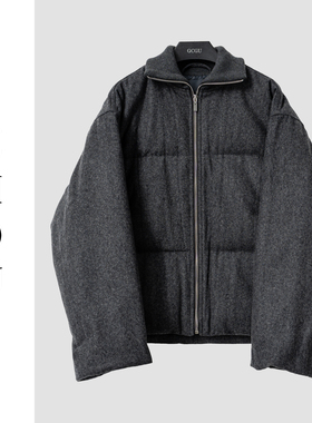 （周哥甄选）麻灰色羽绒服-32996