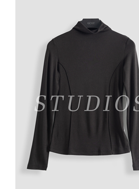 黑色减龄百搭打底上衣-17149