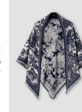 （周哥甄选）藏青色披肩-32328