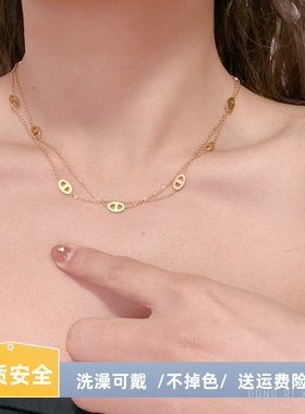原创自制高品质双层锁骨链不掉色