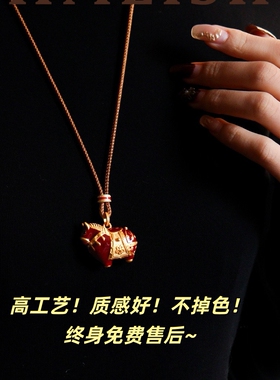 红色新年，质感ju好的小马项链