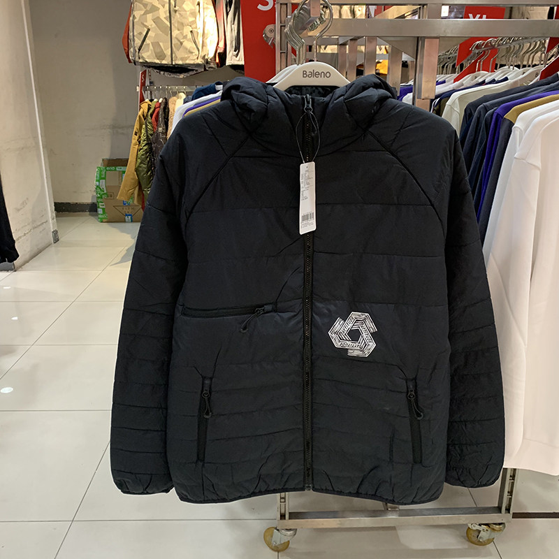 正品班尼路秋冬男装新款时尚简约百搭间线夹棉潮流保暖纯色外套男