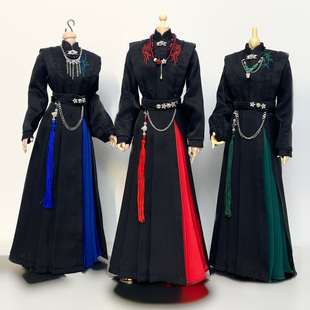 素国风套装 刺绣立领上衣男汉元 古风特六娃衣6分bjd娃衣 琵琶袖 中式