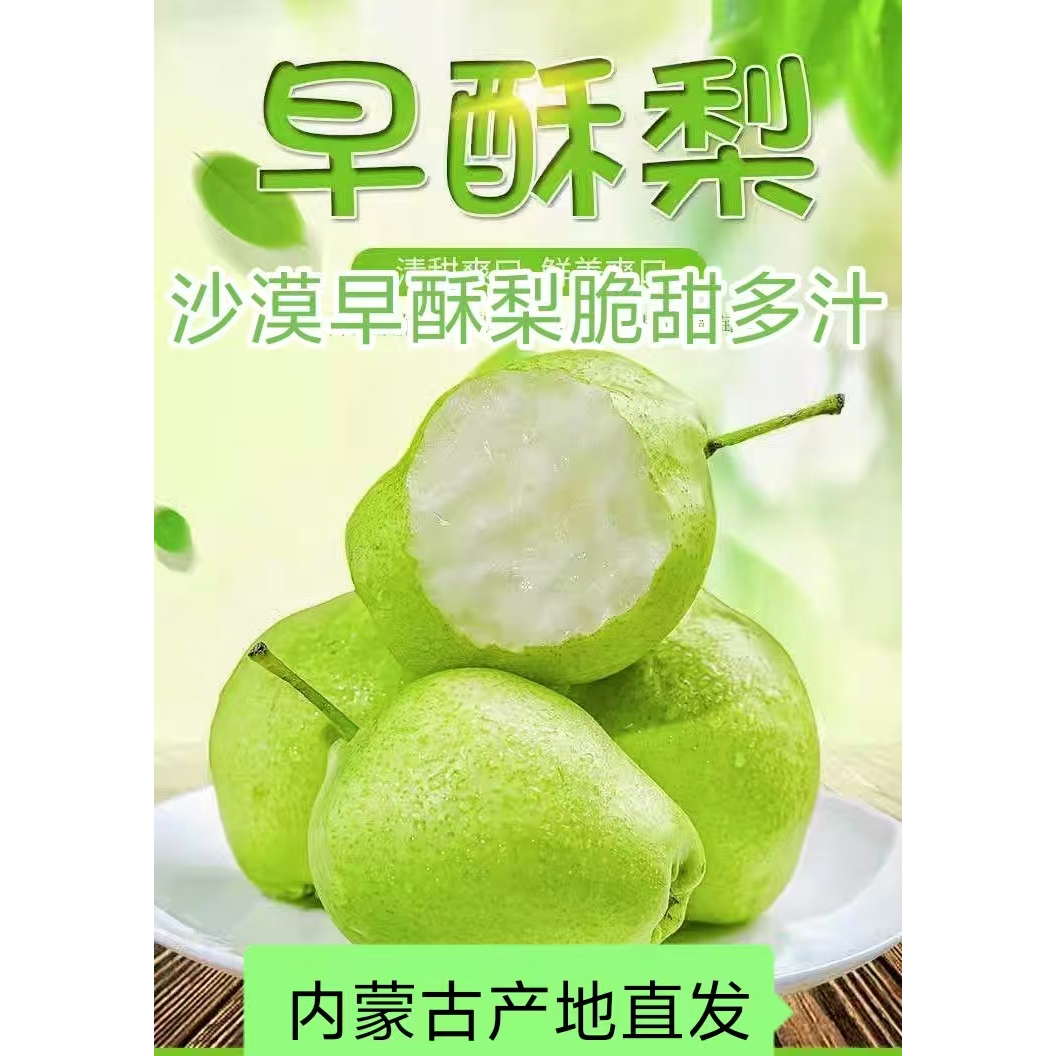 内蒙古早酥梨新鲜孕妇脆甜多汁
