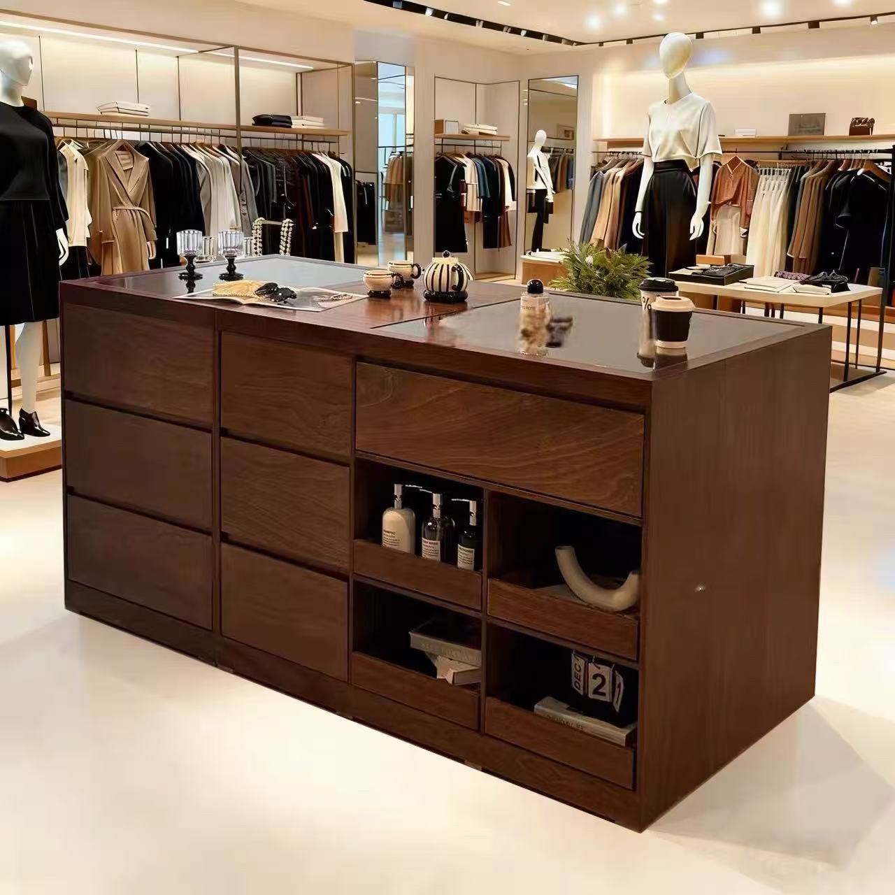 服装店中岛柜复古收银台吧台柜台