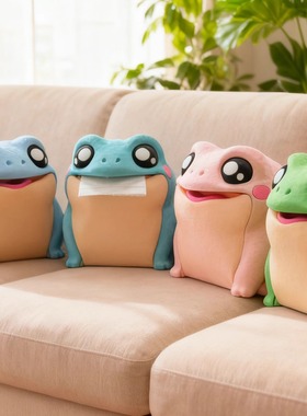 青蛙纸巾盒青蛙饰品创意桌面趣味招财小大眼青蛙3D打印独创摆件