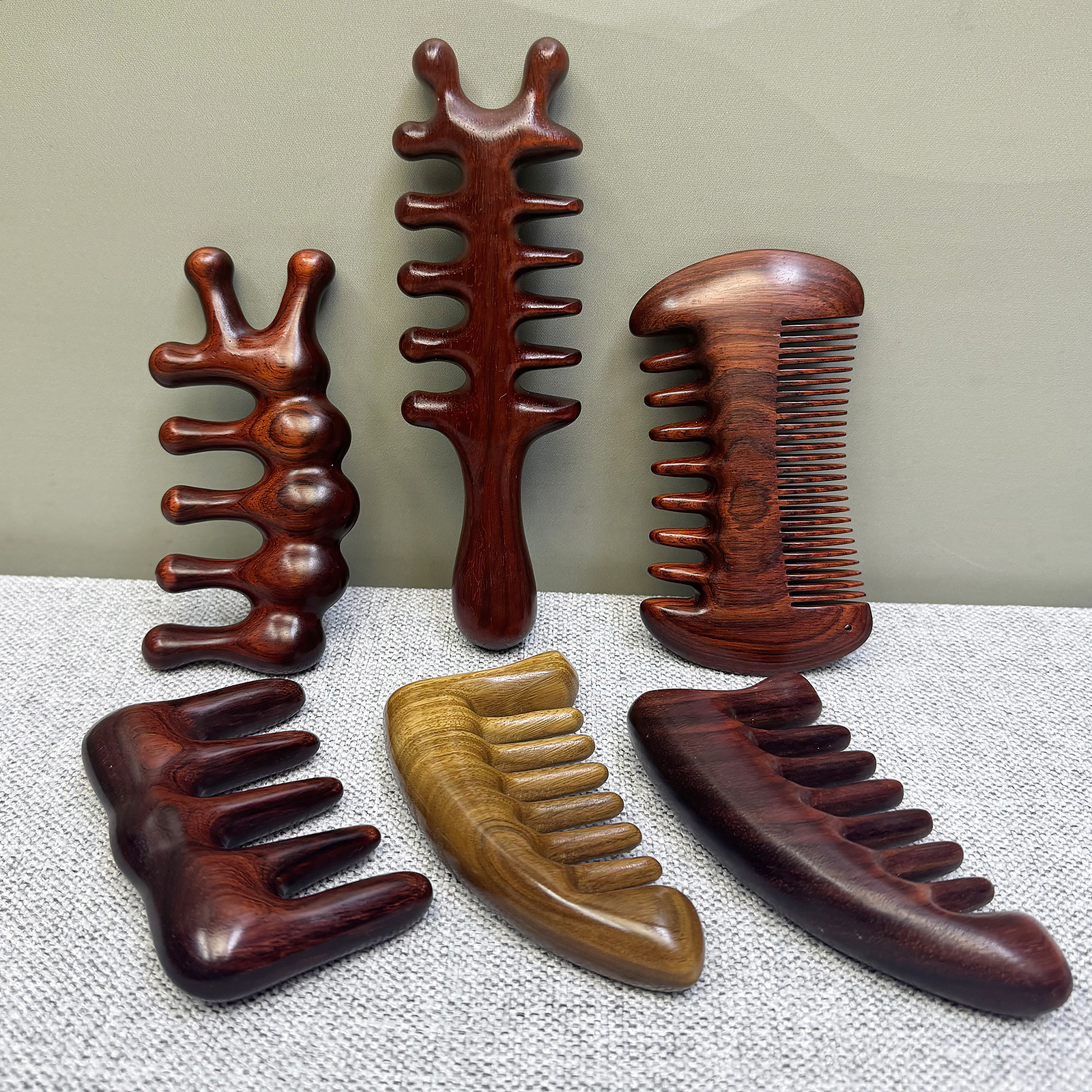 手工檀木脸部提拉经络疏通防掉发