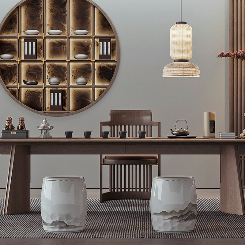 新中式实木茶桌椅简约禅意功夫茶具套装茶室办公家用白蜡木定制