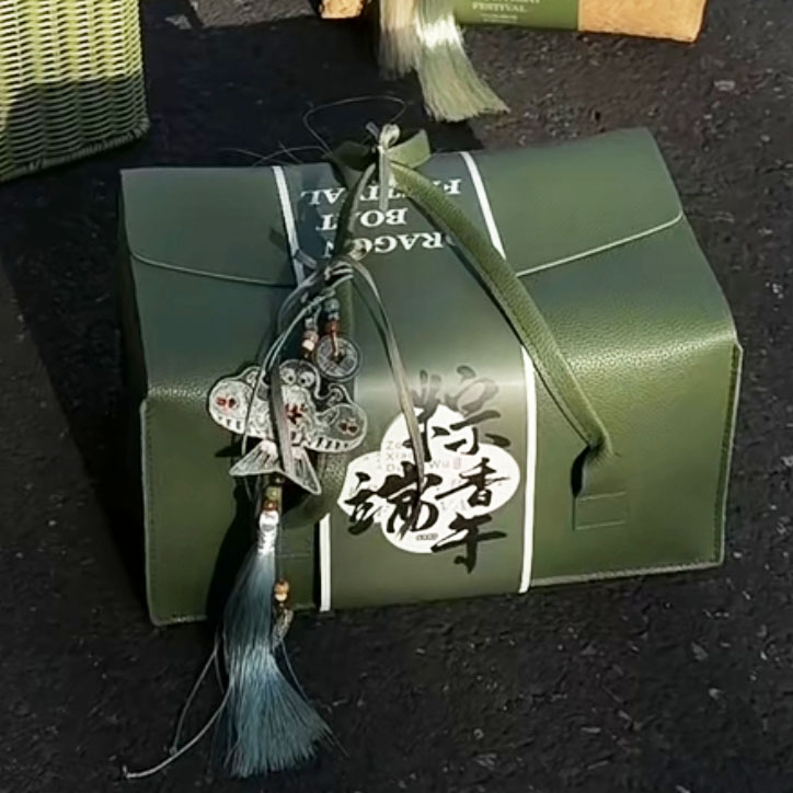 端午节粽子手提竹篮空盒高端绿豆糕特产茶叶礼盒包装盒肉粽礼品盒