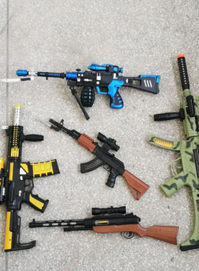 儿童MP5突击步枪AR15机关枪仿真震动声光AK47电动玩具枪鸟枪3号