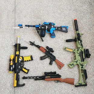儿童MP5突击步枪AR15机关枪仿真震动声光AK47电动玩具枪鸟枪3号