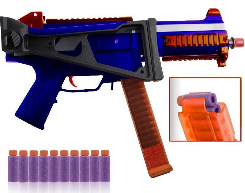 儿童玩具UMP45软弹枪手自一体MP5冲锋枪海绵发射靶子吸盘吃鸡玩具