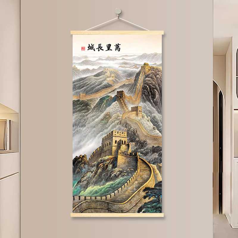 客厅挂画沙发背景墙壁画万里长城