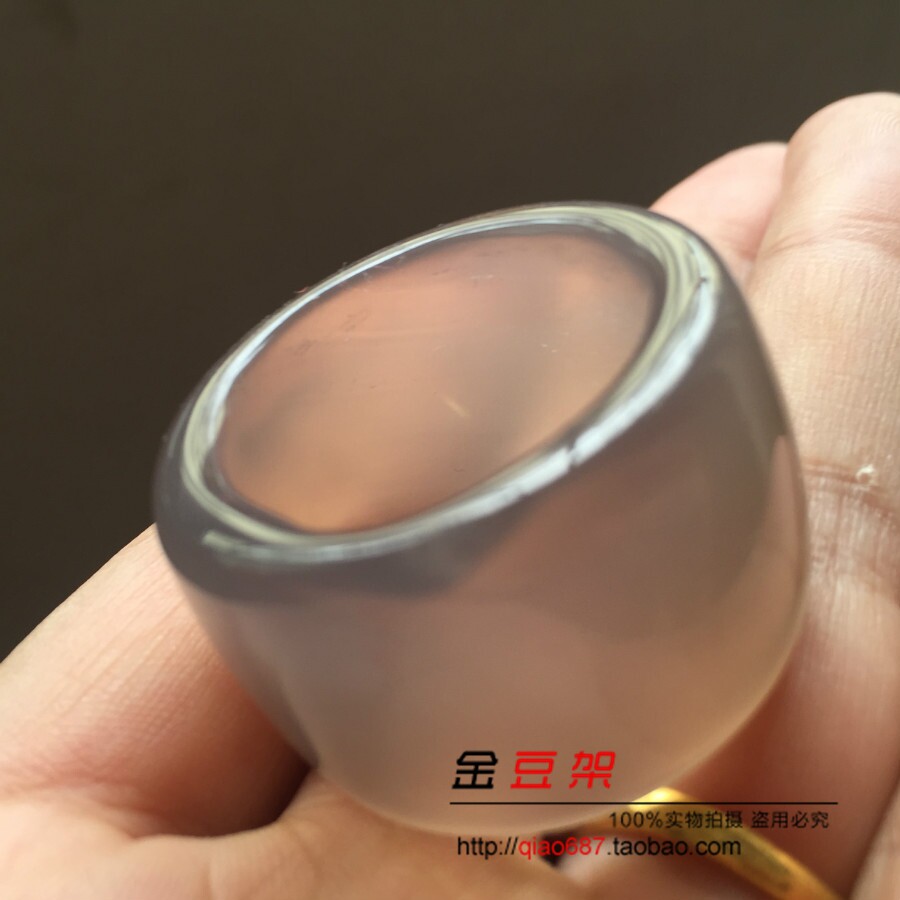 包邮天然正品红绿黑七彩玛瑙男款玉髓扳指 大拇指戒指玉扳指指环