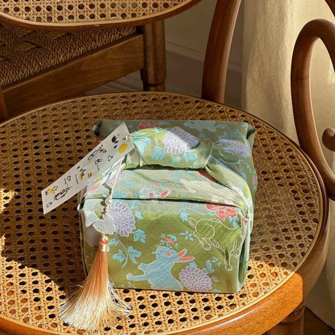 新中式复古手提花篮手拎水果月饼蛋黄酥送礼篮子竹编篮花艺礼品篮