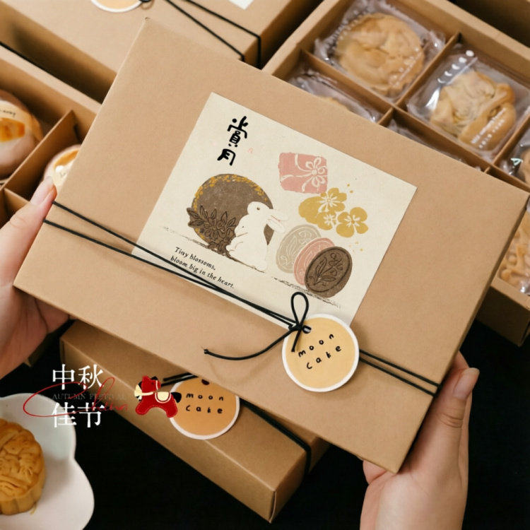 2026新款6粒月饼包装盒4粒蛋黄酥盒烘焙广式冰皮流心月饼盒空盒子